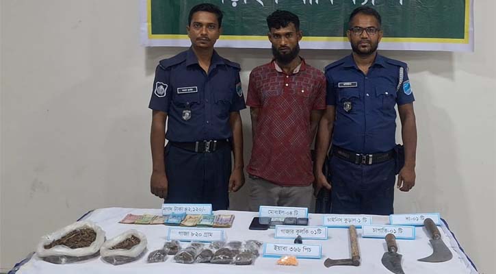 নড়াইলে সেনা অভিযানে বিপুল দেশি অস্ত্র, মাদকসহ কারবারি আটক